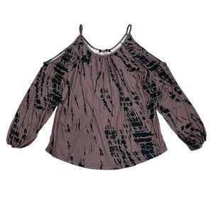 Yoins Purple Cold Shoulder Top L